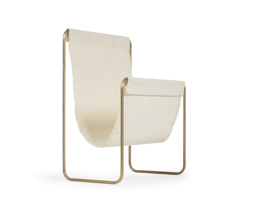 LF - Porte-revues Lot de 4 Porte-revues Siana beige et métal doré