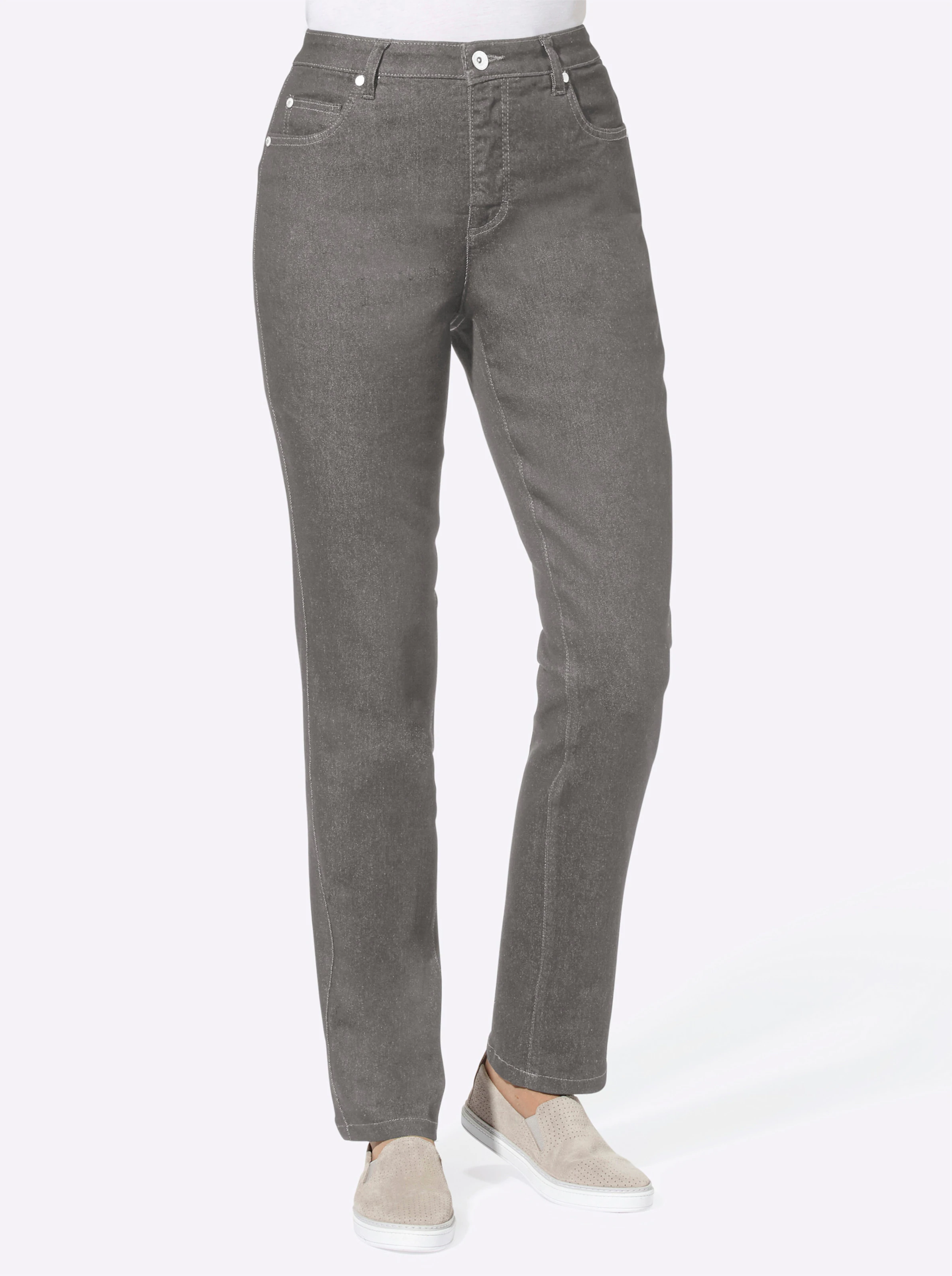 5-Pocket-Jeans in grau