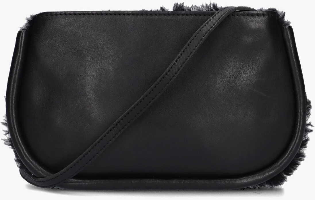 FRED DE LA BRETONIERE zwarte fred de la bretoniere schoudertas elle furry cross body