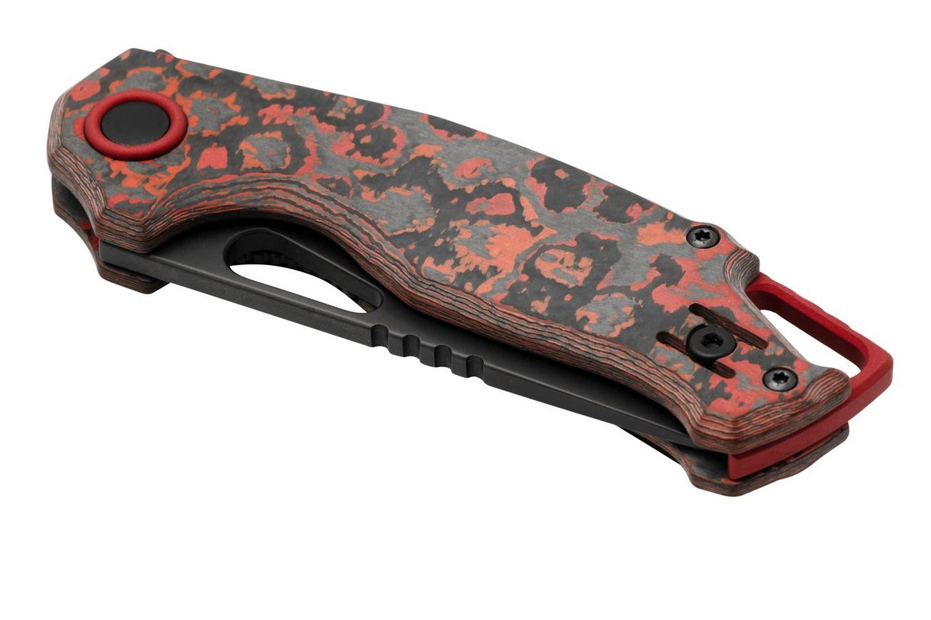 MKM Vincent VCV-CLD Black PVD VANAX, Lava Flow Carbon Fiber, Red Aluminum zakmes, Jesper Voxnaes design