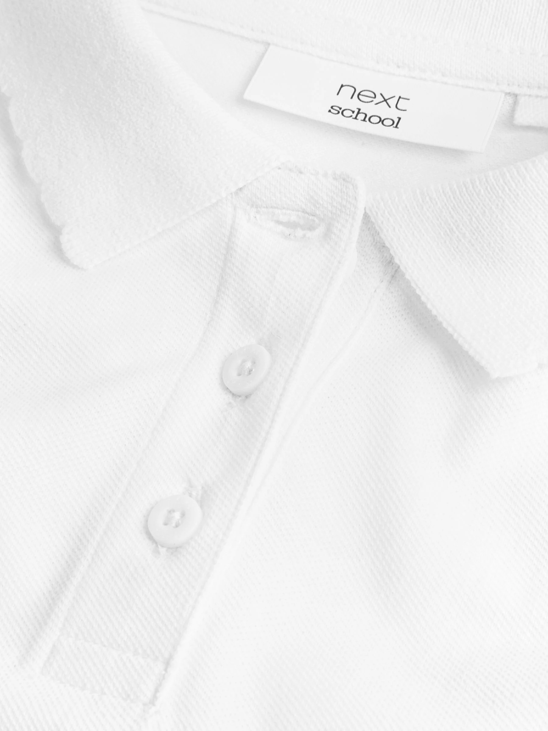 Wit - 2 -pack 100% katoenen poloshirts met korte mouwen (3-16jaar)
