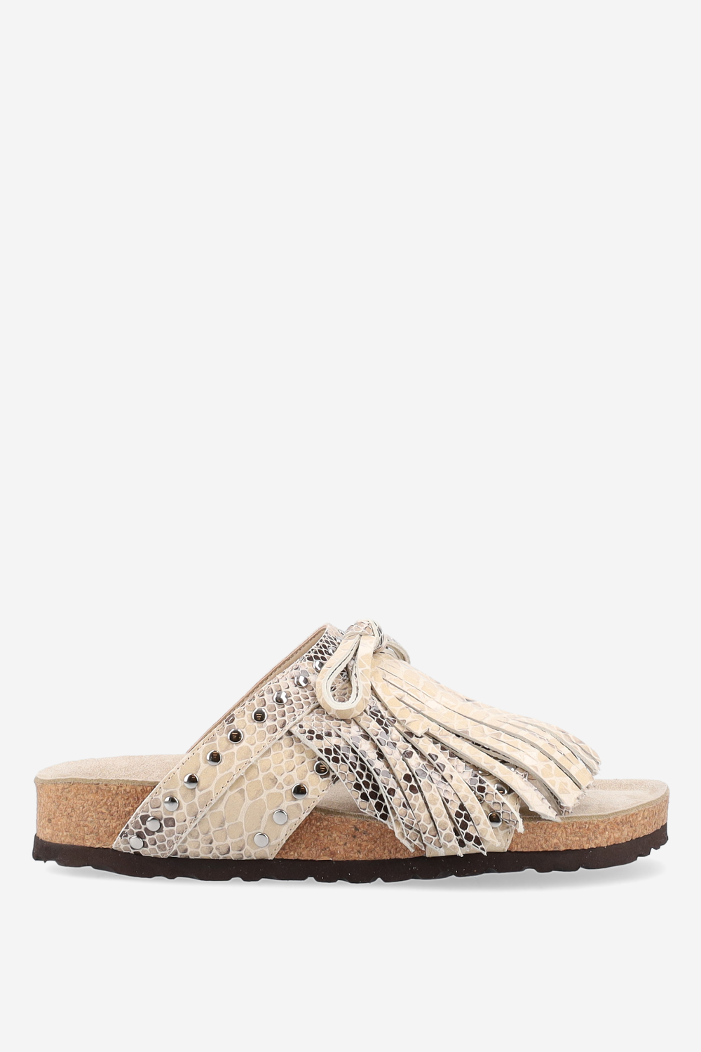 Fringed leather sandals