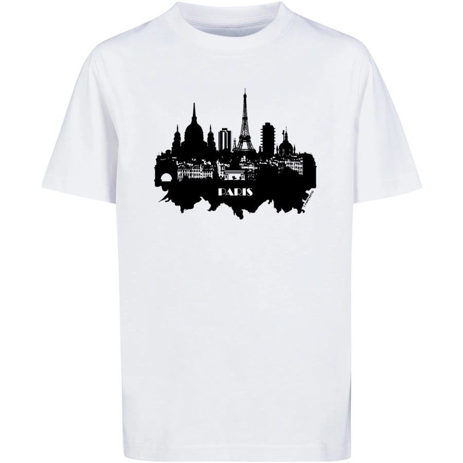 F4NT4STIC T-Shirt PARIS SKYLINE TEE UNISEX weiß