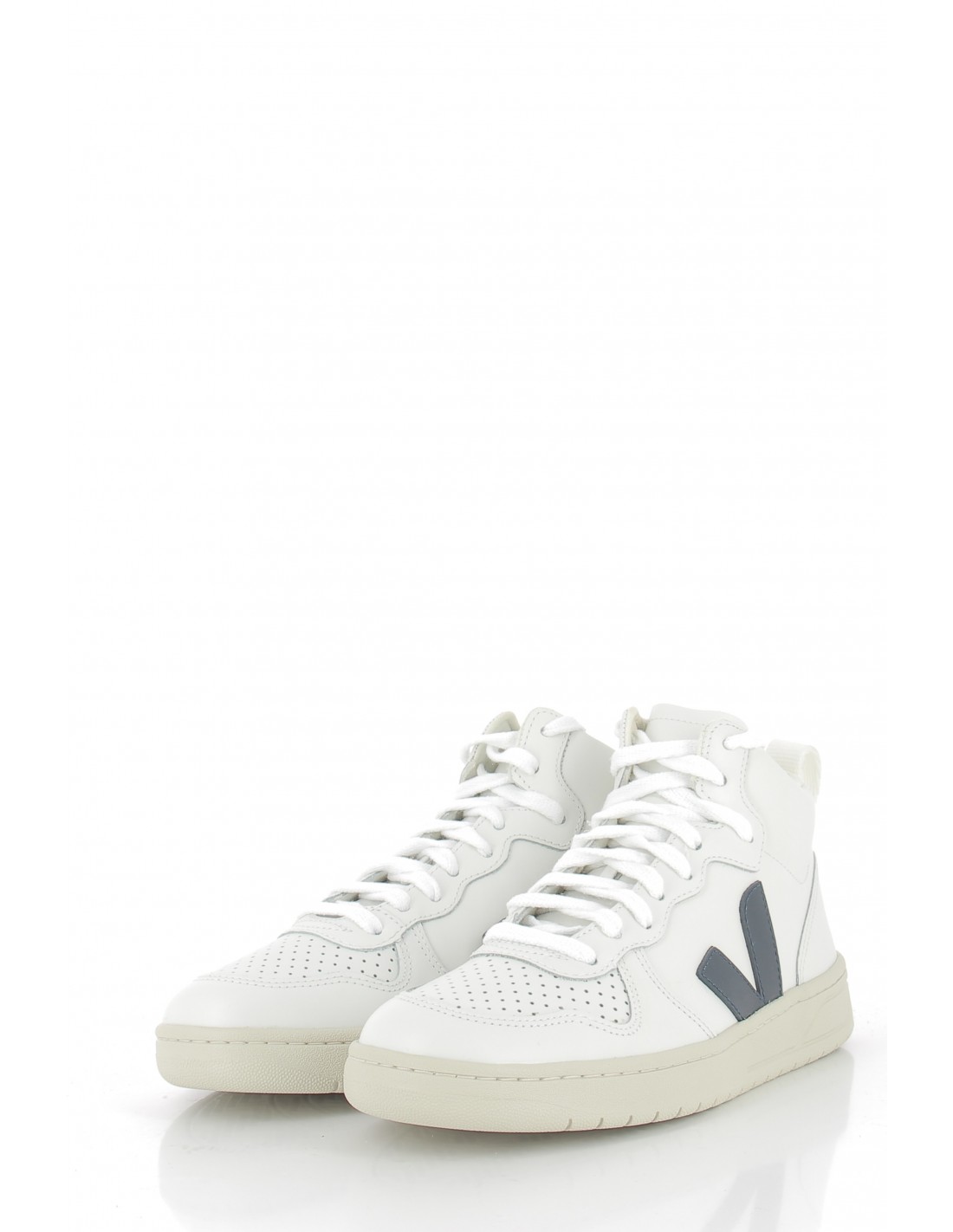 veja Baskets montantes mixte v-15 leather blanc