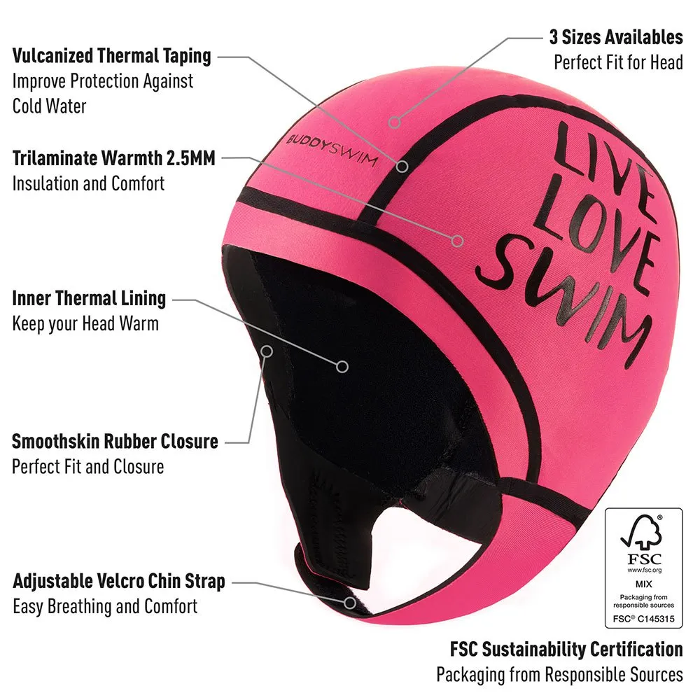 Buddyswim Trilaminate Warmth 2.5 mm Neoprene Neoprenkappe