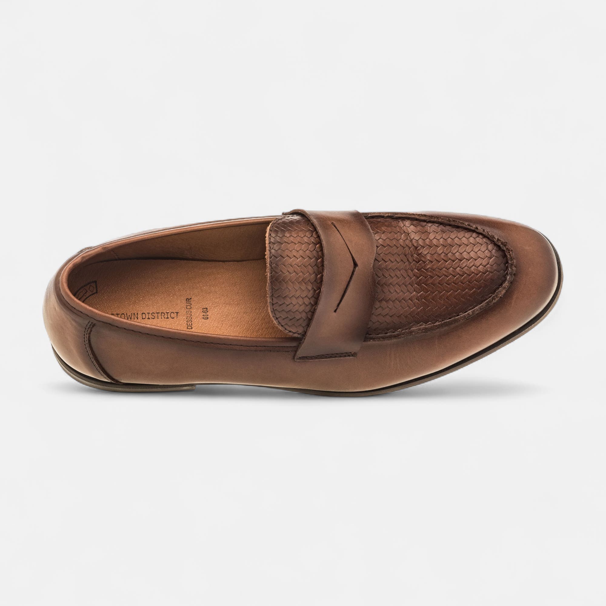 Mocassins Homme en cuir cognac