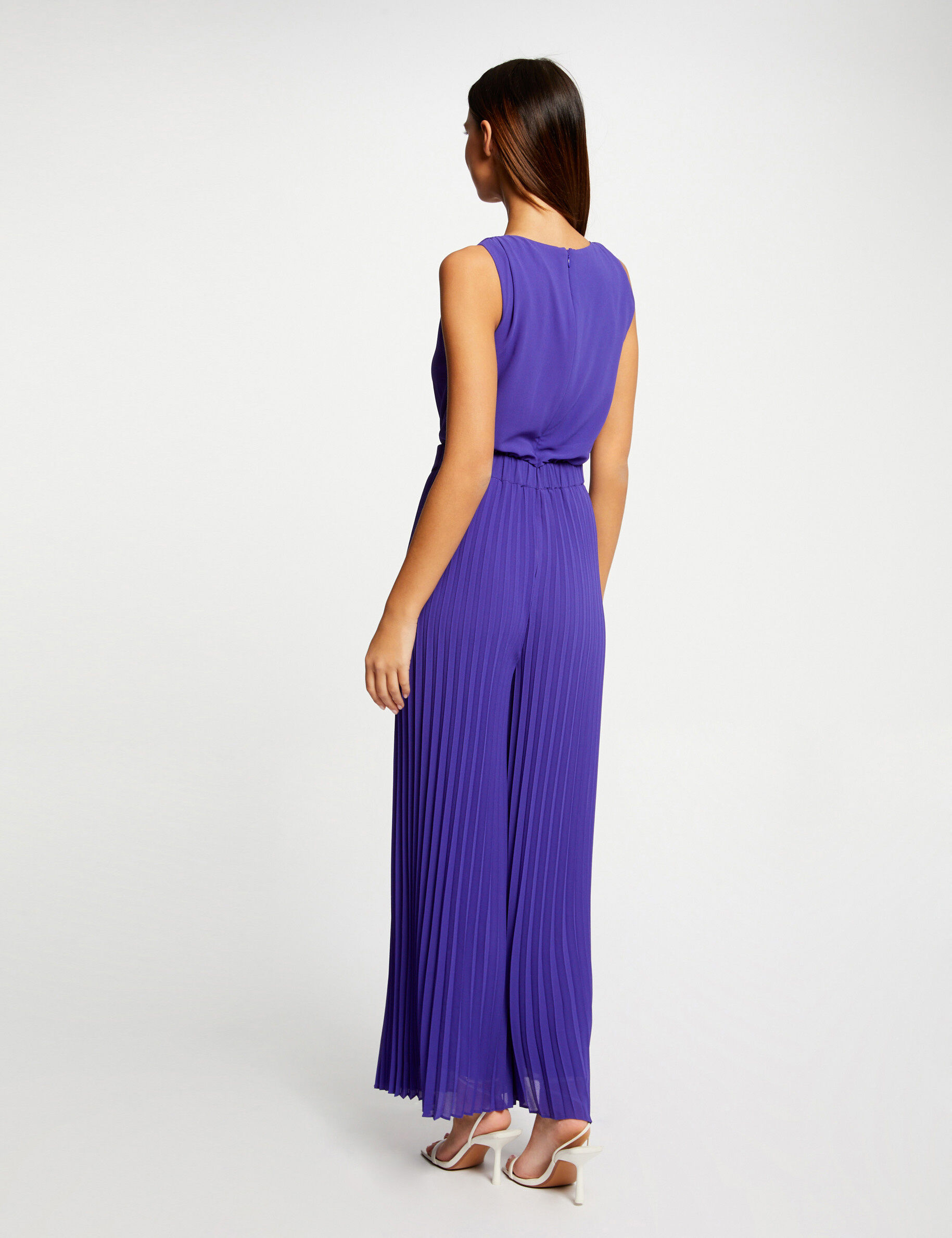 Combinaison ample à jambes plissées violet fonce femme - violet_fonce