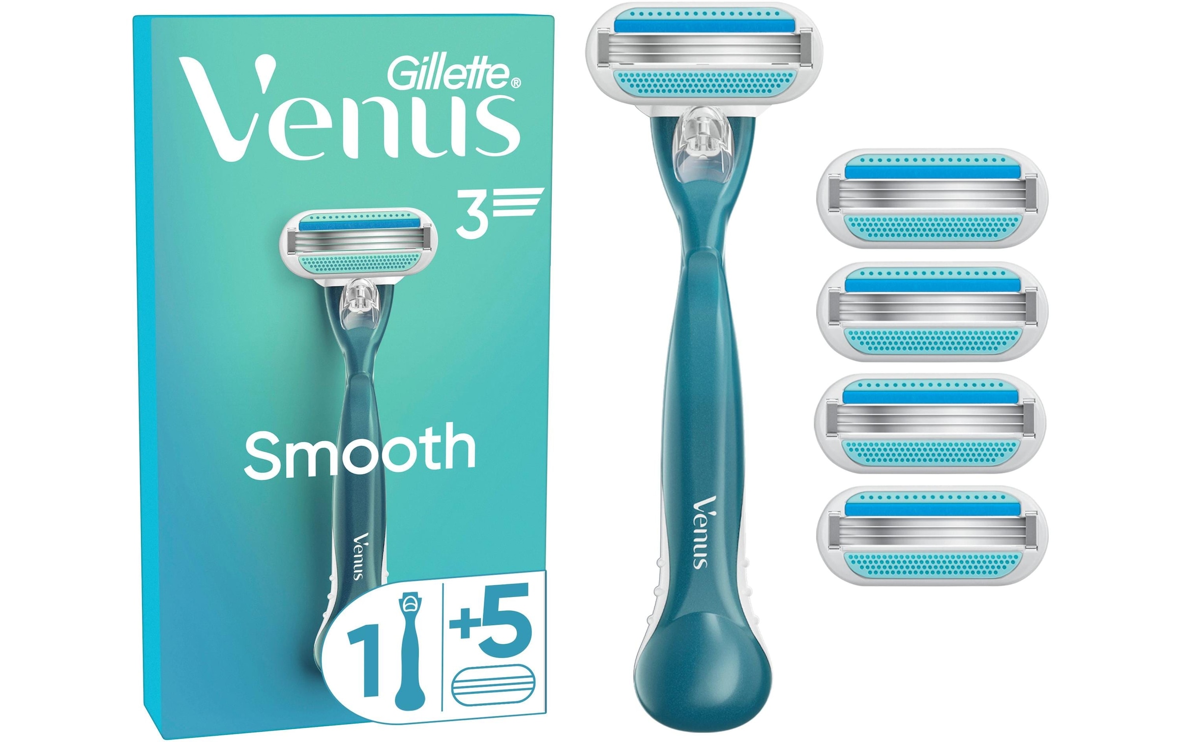 Gillette Venus Nassrasierer »Venus Smooth 5er + Handstück«