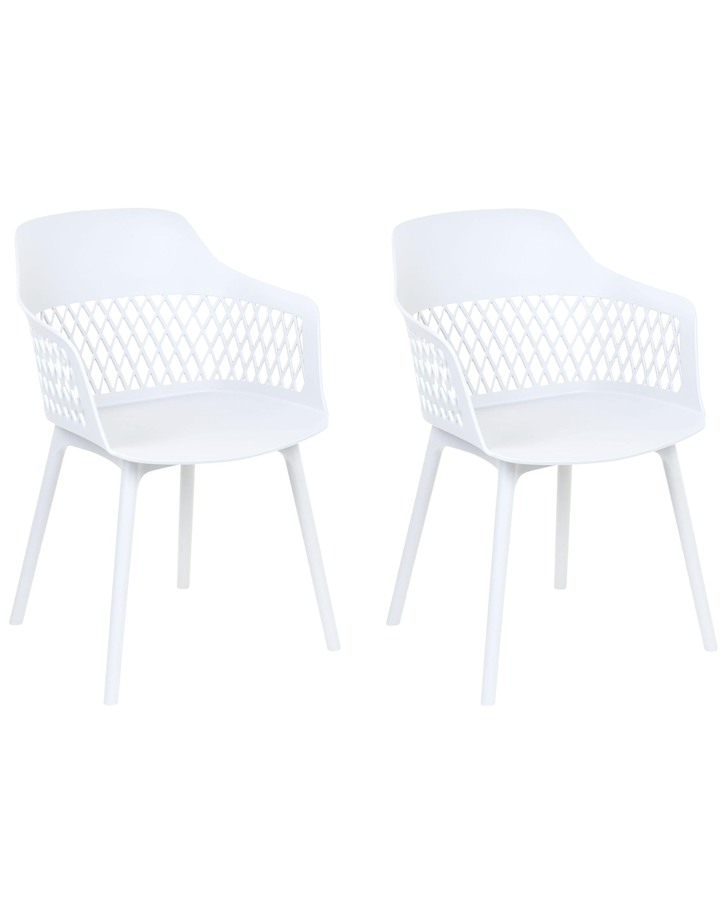 Set van 2 eetkamerstoelen ALMIRA Wit