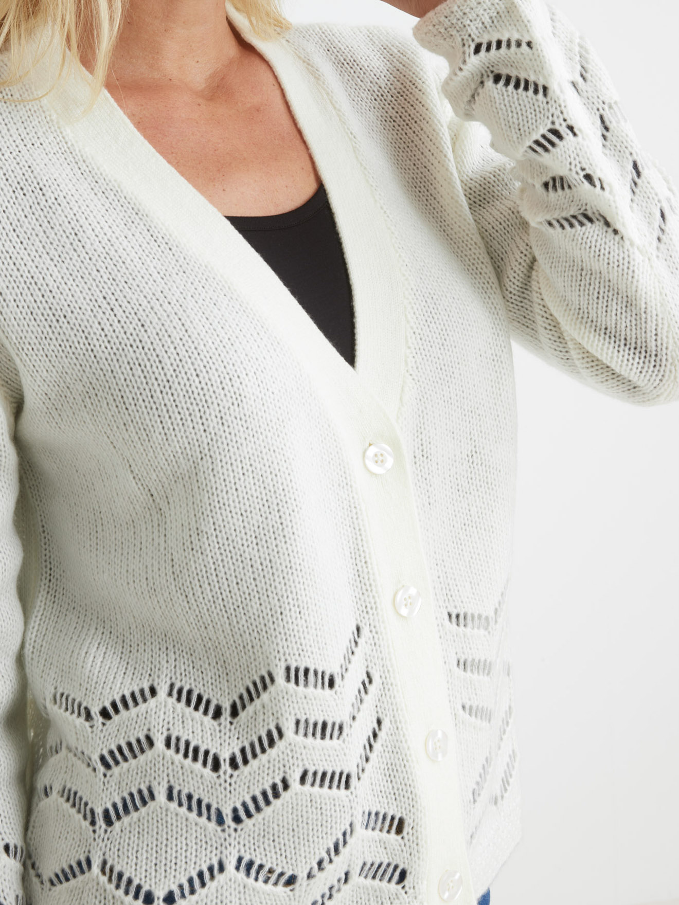 Gilet long encolure V