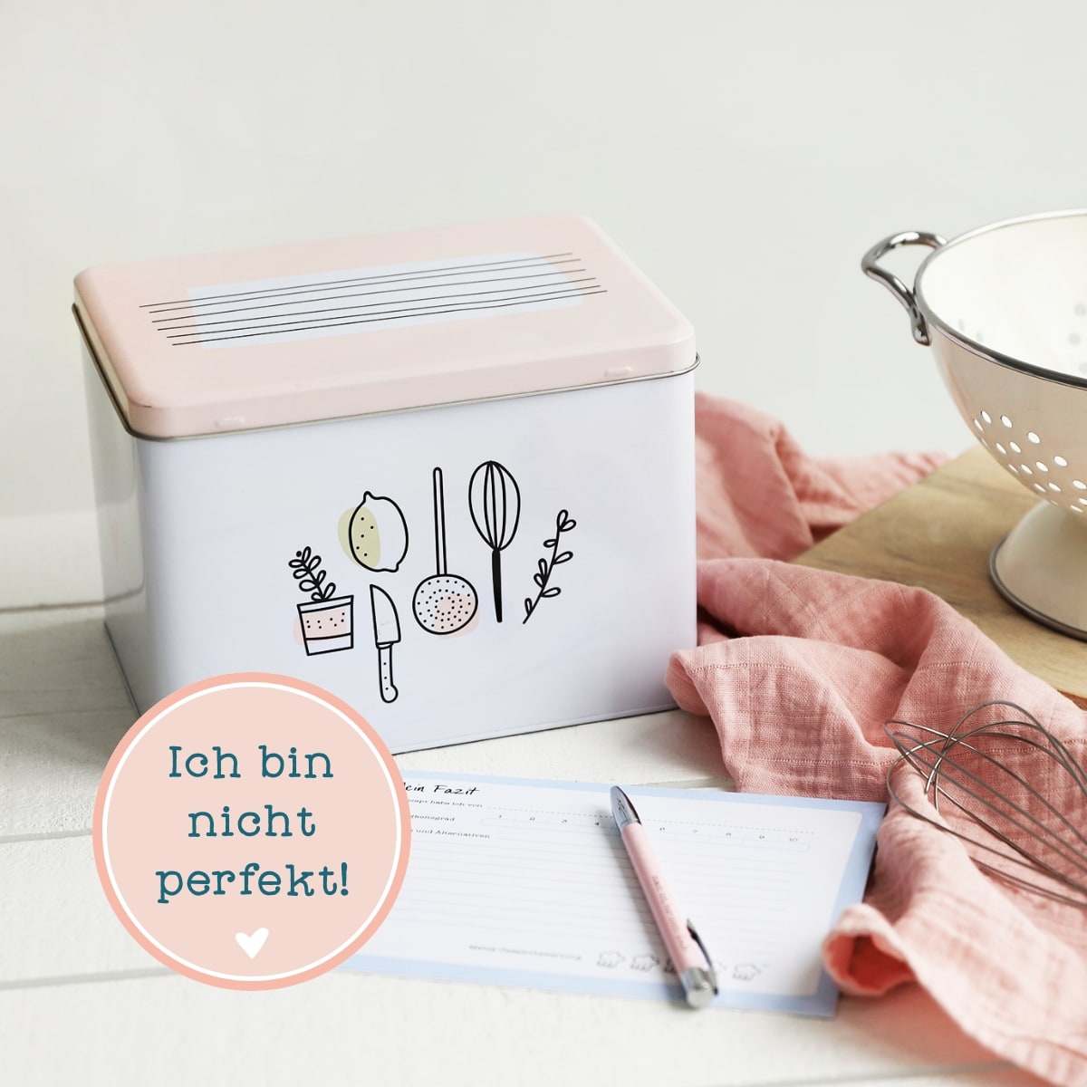 2. Wahl Rezeptebox aus Metall mit Ausfüllkarten