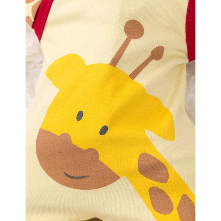 Baby Sweets 2tlg Set Strampler + Shirt Baby Giraffe rot gelb