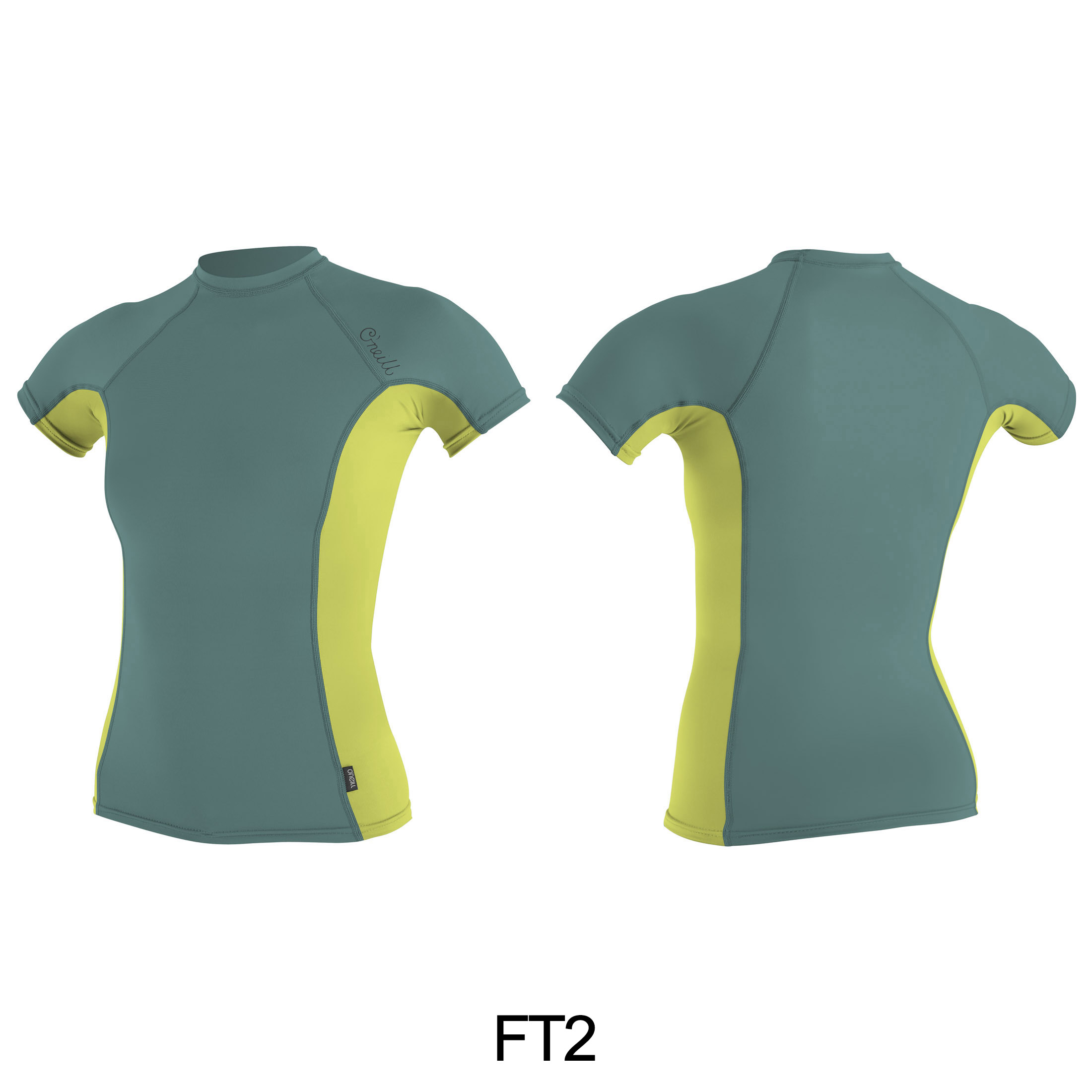 O'Neill Wms Side Print S/S Rash Guard lycra EUCA/eleclime