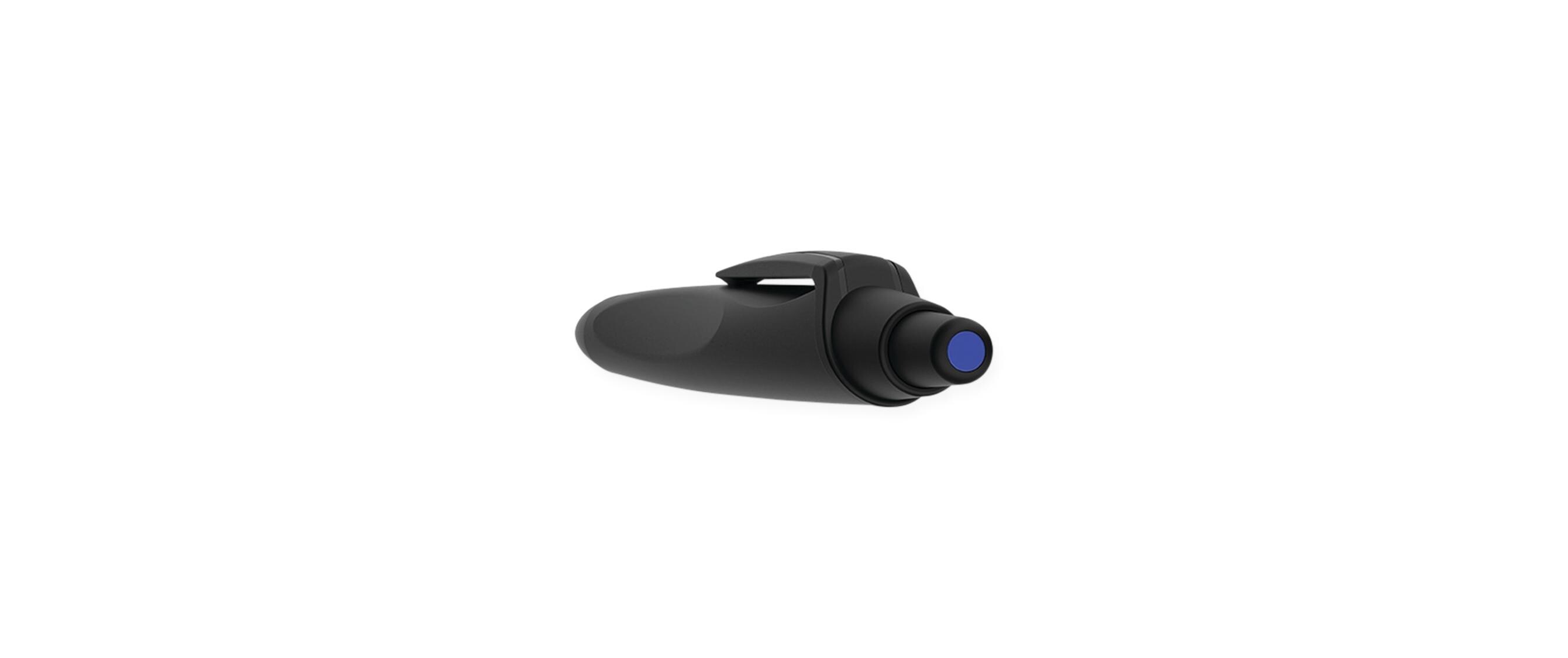 Kugelschreiber Reco 0.5 mm, Schwarz, Schreibfarbe BlauUmweltschonender Kugelschreiber