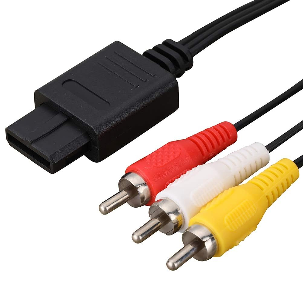 Super Nintendo SNES / GC / N64 Cinch AV Audio Video 3-RCA Kabel (1.8 Meter)