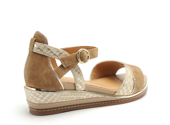 Fugitive nu pieds talons femme betina beige