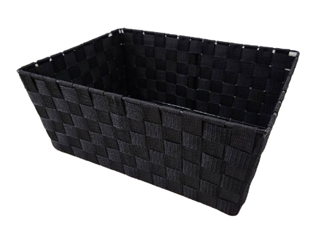 CESTO RECTANGULAR ACTUEL PRETO 33X14X23CM