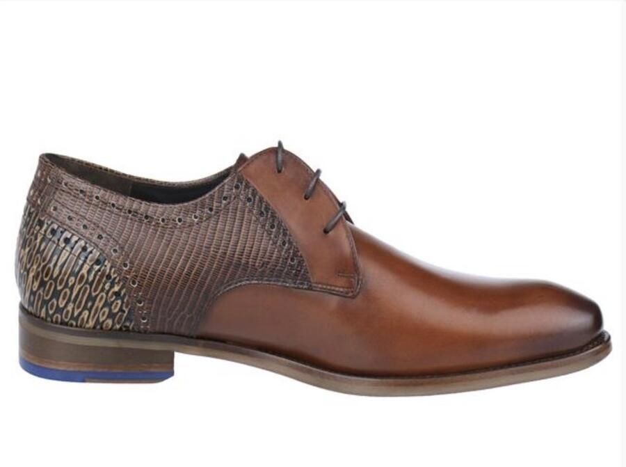 Floris van bommel 30361 De Stapper Dark Cognac G+ Wijdte Veterschoenen