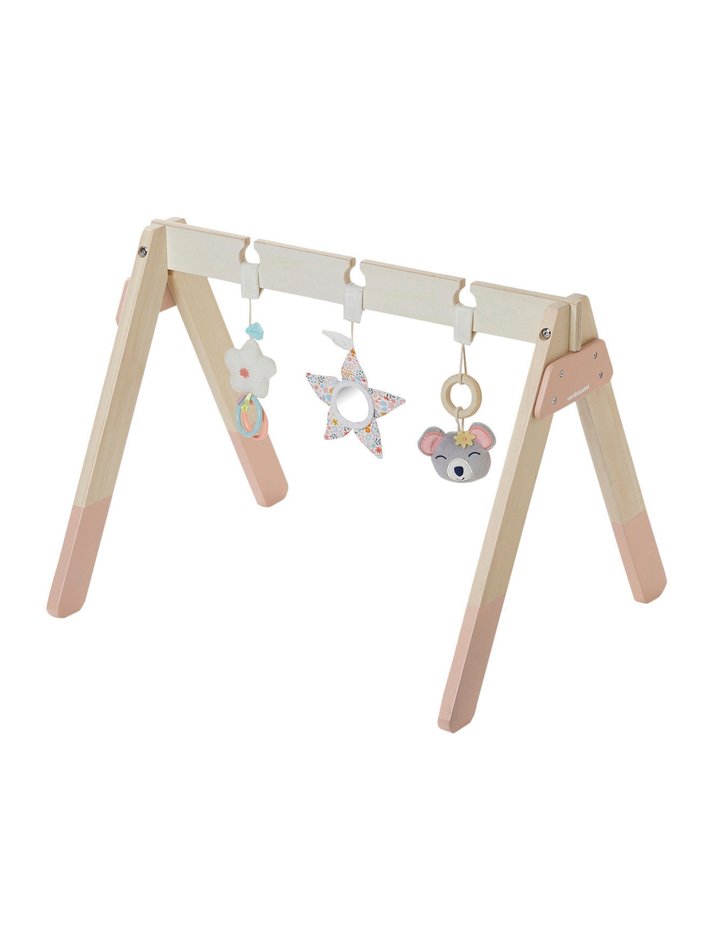 Vertbaudet Baby Spielbogen aus Holz FSC® rosa/koala