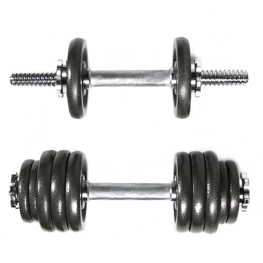 Conjunto de halteres carregáveis de 15 kg
