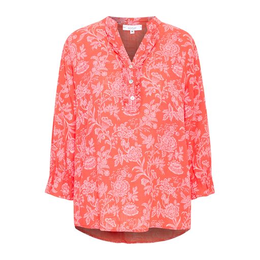 Sorbet Blomsterprint Bluse, Porcelain Rose, XXL