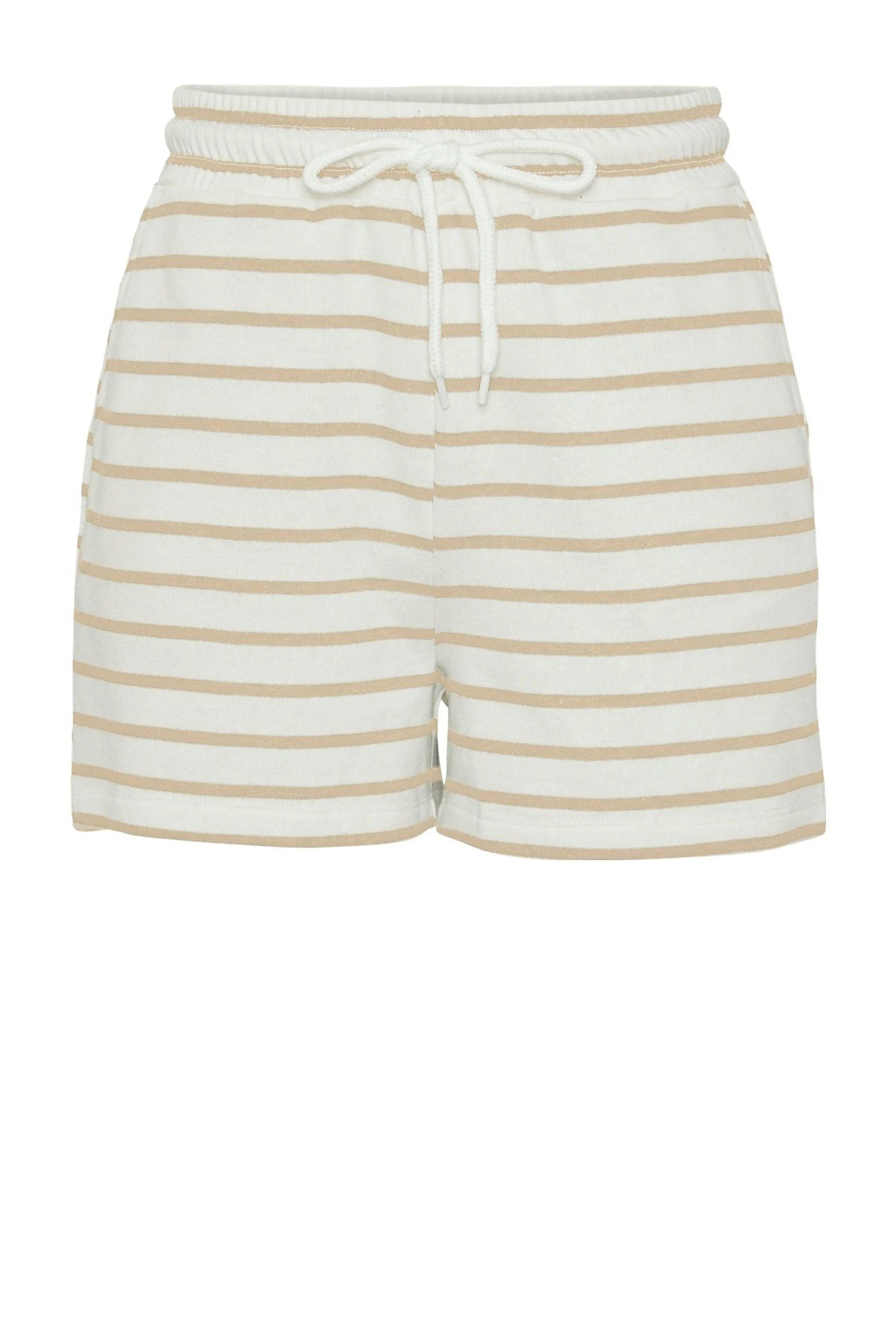 PIECES loungeshort PCCHILLI wit/bruin