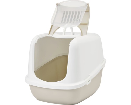 SAVIC Nestor Jumbo kattenbak 66,5x48,5x46,5 cm wit-mokka