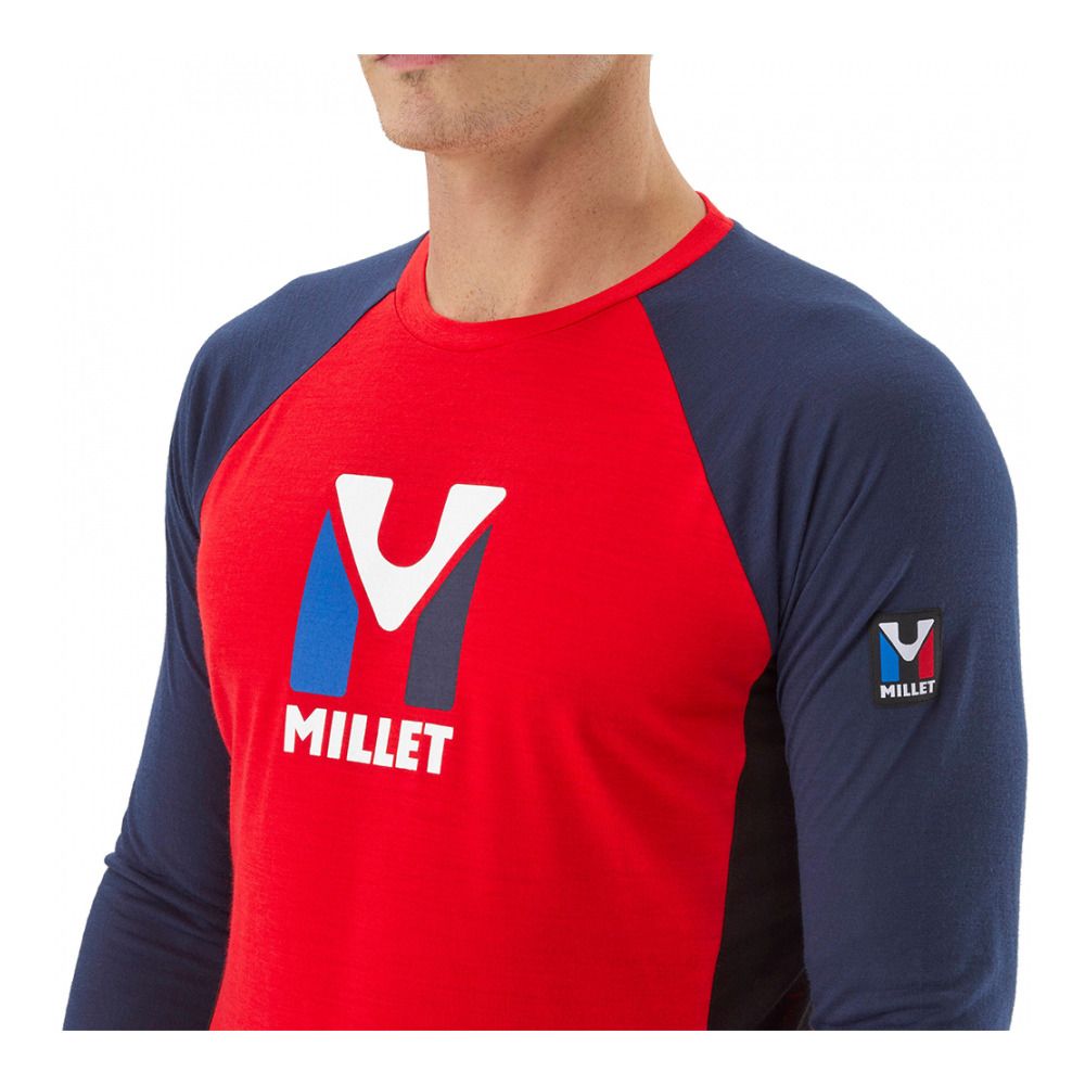 Millet TRILOGY WOOL - Maillot Homme rouge/noir