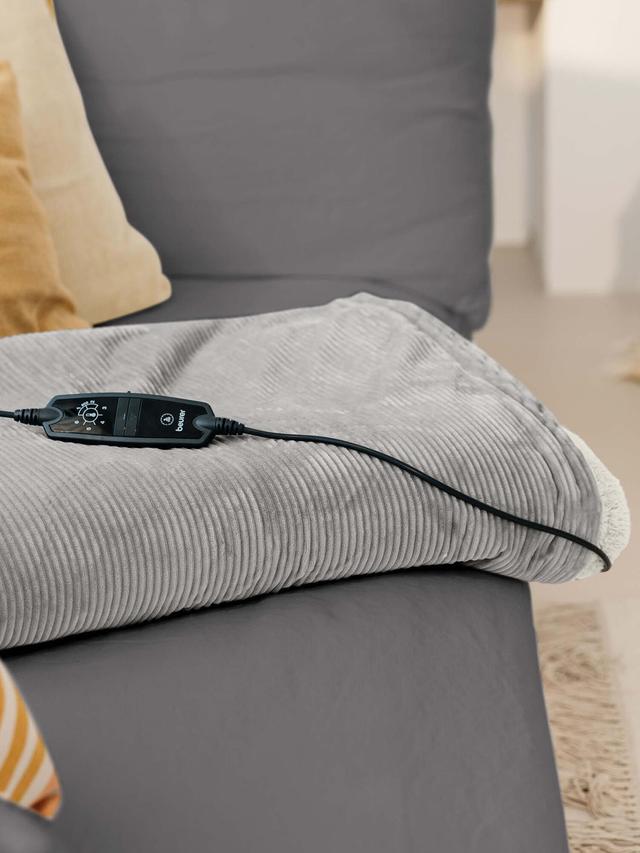 beurer Cord Light Grey Wärmezudecke