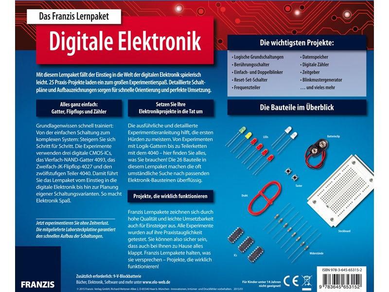 Franzis Lernpaket Digitale Elektronik - Deutsch Digitale Elektronik praxisnah und spielerisch erlernen