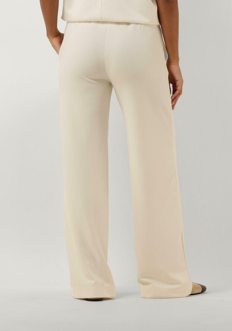 SUMMUM gebroken wit summum wijde broek sweat pants soft scuba