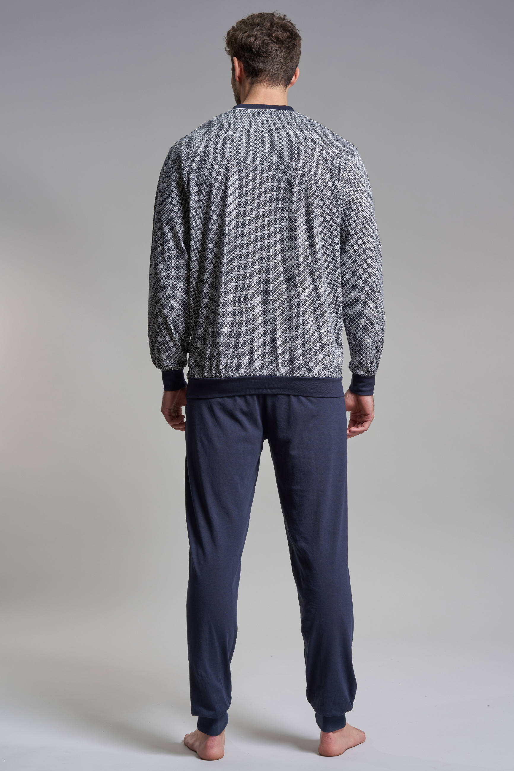 Götzburg pyjama donkerblauw/wit