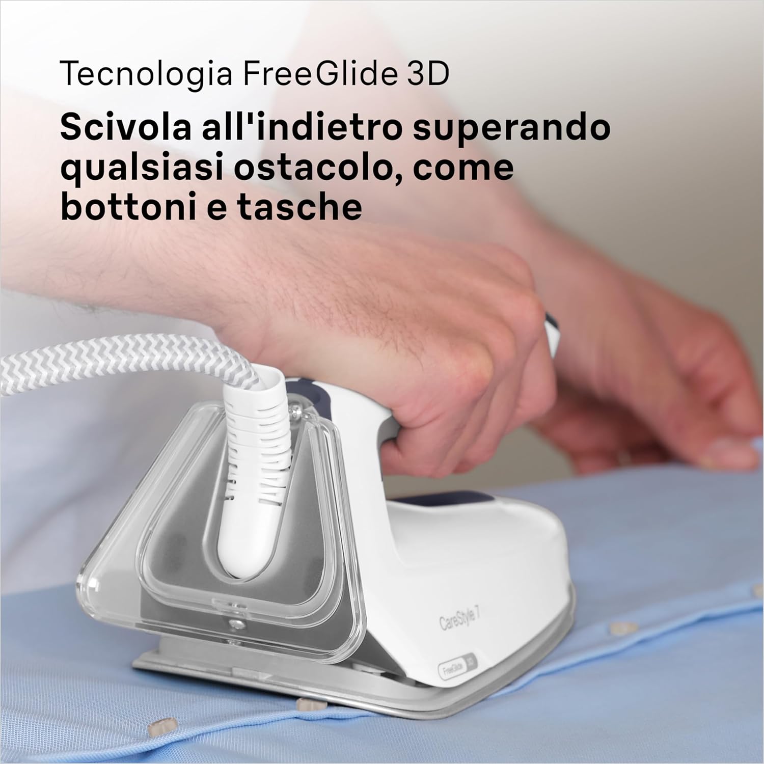 Braun CareStyle 7 IS7262GY, Bügelstation mit professionellem Dampfgenerator, FreeGlide 3D, iMode und iCare, vertikales Bügeln, Ultimate FastClean, herausnehmbarer Behälter 2 l, 2700 W, Violett
