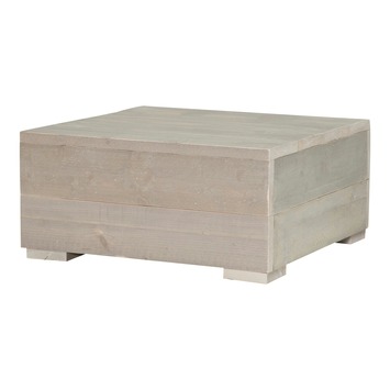 Salontafel Blijdeld zand steigerhout 76 x 76 cm