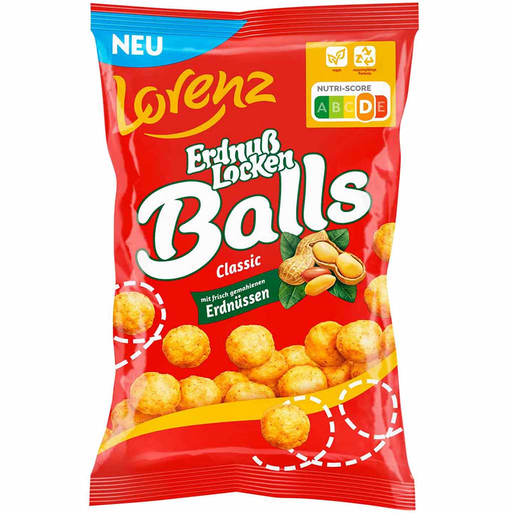 Lorenz Erdnuß Locken Balls classic 130g MHD:23.12.24