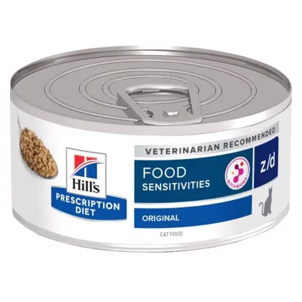 Ração úmida Hill's Prescription Diet Feline Z/D para sensibilidades alimentares, 24 x 156g