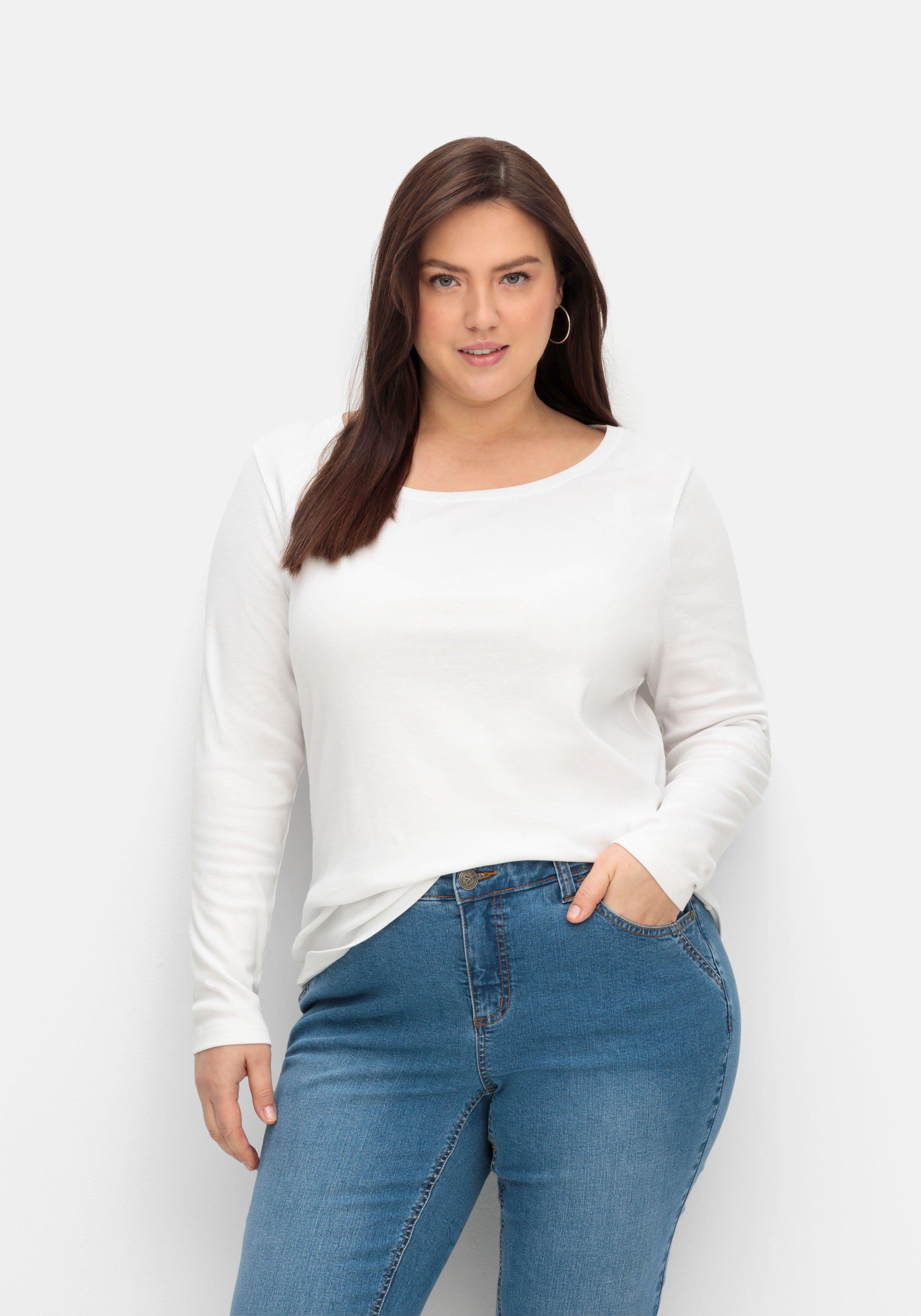 Doppelpack Langarmshirt, leicht taillierter Schnitt