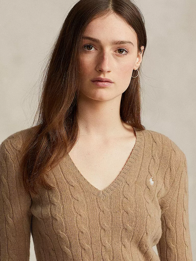 POLO RALPH LAUREN Pullover Slim Fit KIMBERLY camel