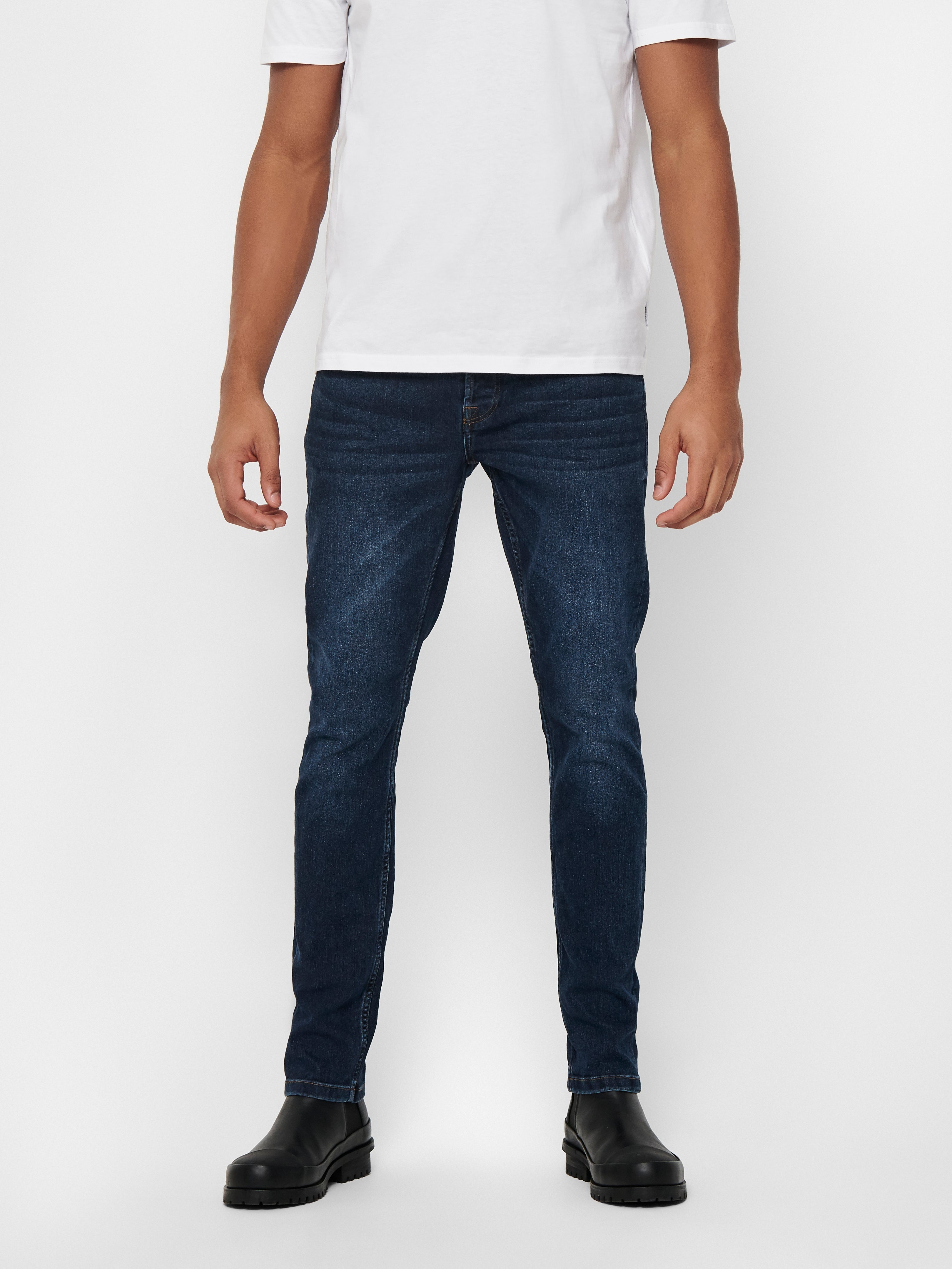 ONSLOOM Mittlere Taille Slim Fit Jeans Blue Denim
