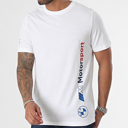 Tee Shirt Col Rond BMW M Motorsport 624155 Blanc