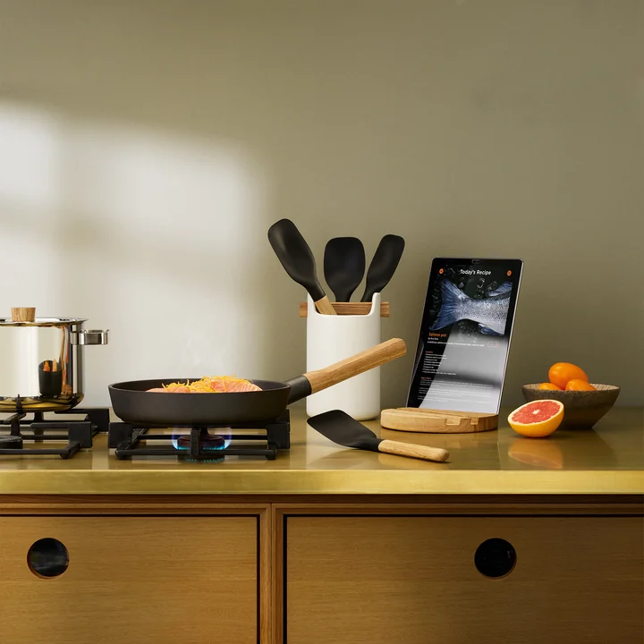 Eva Solo - Nordic Kitchen Bratpfanne Ø 24 cm, Edelstahl / Eiche