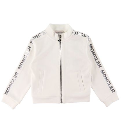 Moncler Sweats?t - Cardigan/Sweatpants - Hvid m. Sølv