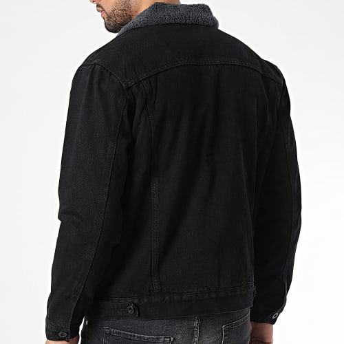 Veste Jean Col Mouton TH37816 Noir