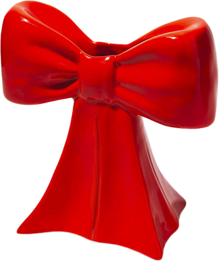 Doiy Vase - Bow - Red
