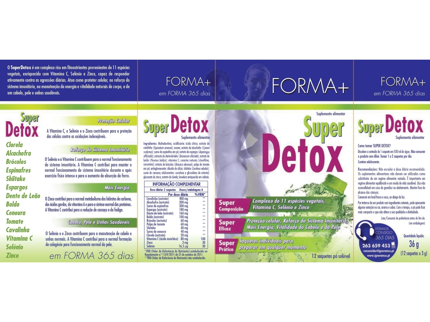 SUPLEMENTO FORMA  SUPER DETOX 12 SAQ