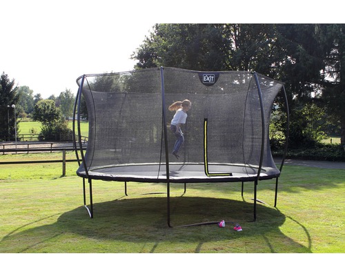 EXIT Silhouette trampoline met veiligheidsnet Ø 305 cm zwart