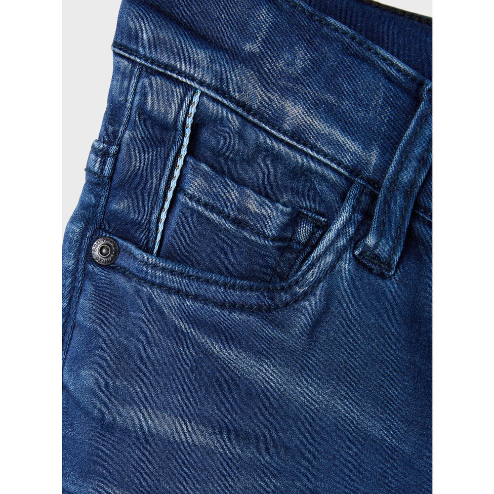 Køb Name It Dark Blue Denim Silas Xslim Jeans Noos