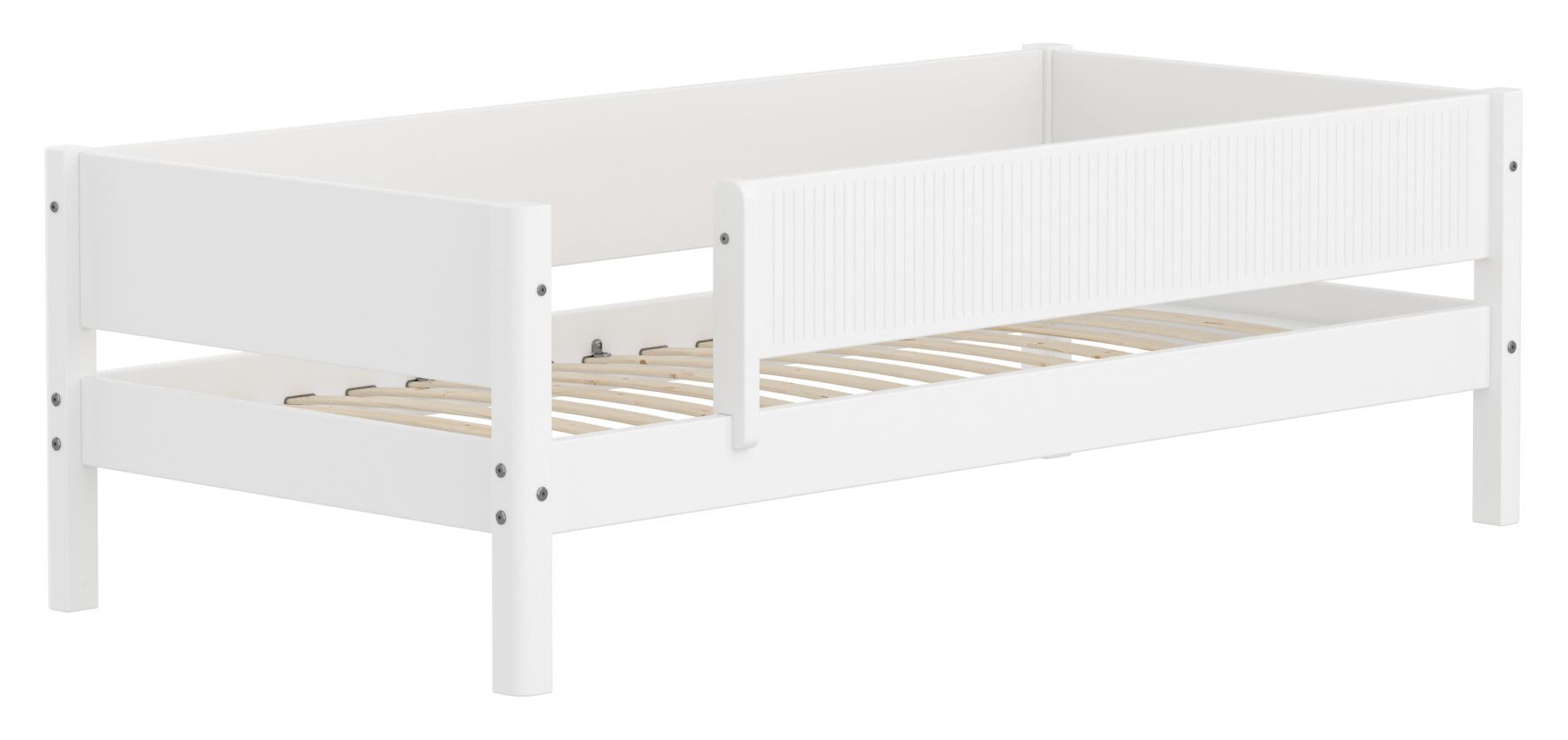 Flexa WHITE Einzelbett - Weiss / B: 101.0 cm x T: 210.0 cm x H: 67.0 cm