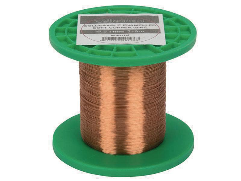 Velleman Wickeldraht WIK01N, Ø0.1mm, 715m, 50g 1 Stück Kupferdraht Ø 0,1 mm