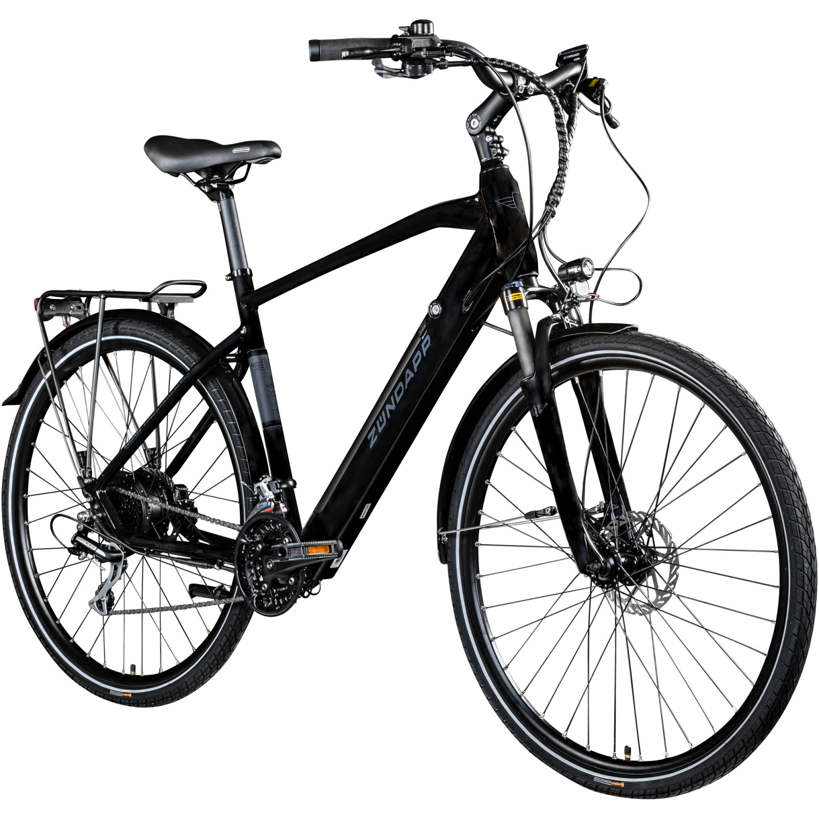 Zündapp Herren Elektro-Trekking Bike Z810 - schwarz-grau - 28 Zoll